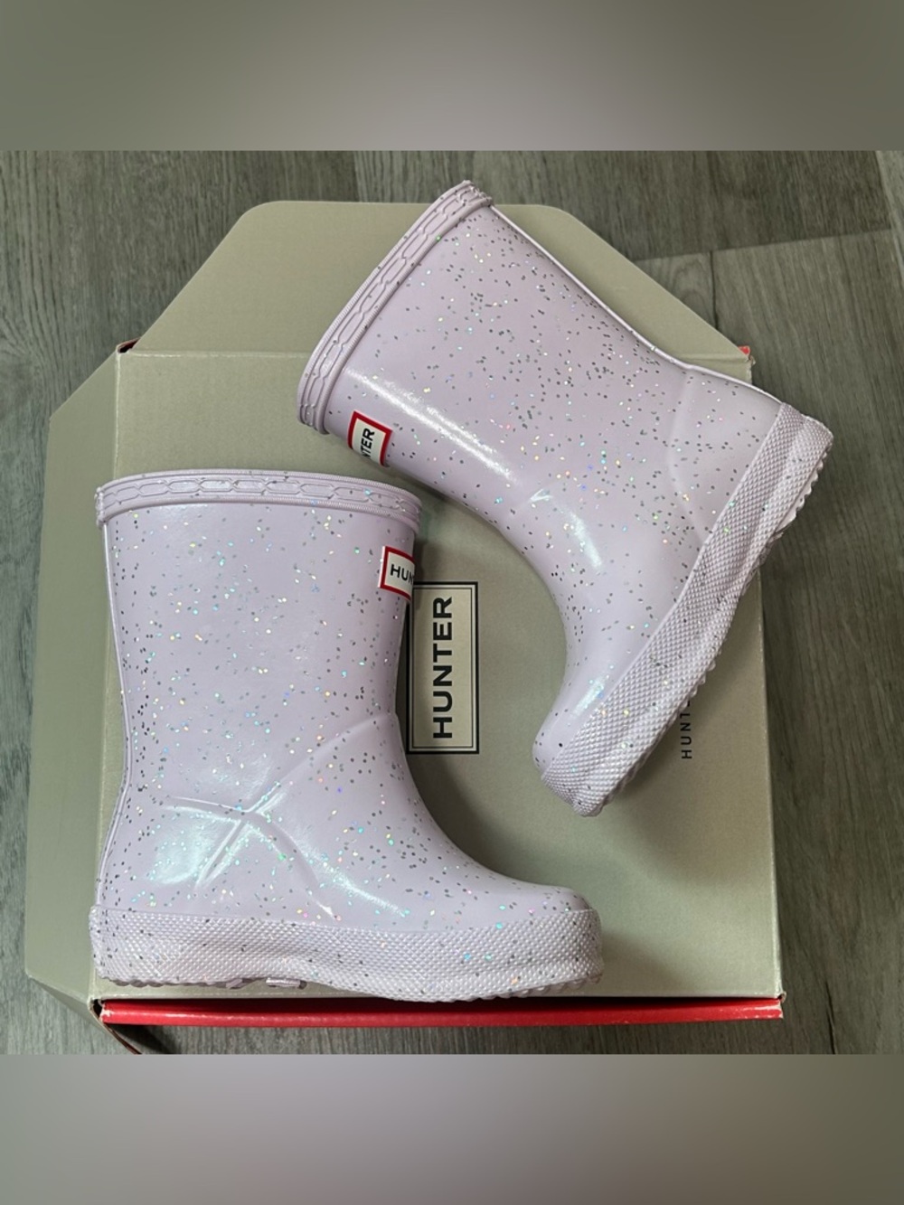 NEW Hunter Little Kids First Classic Rain Boots Mauve Girls Sz US 6B 7G - Picture 10 of 14